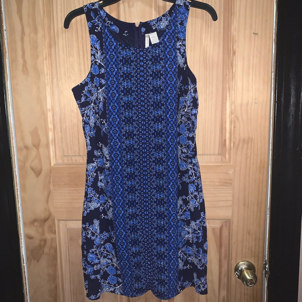 Blue chiffon dress